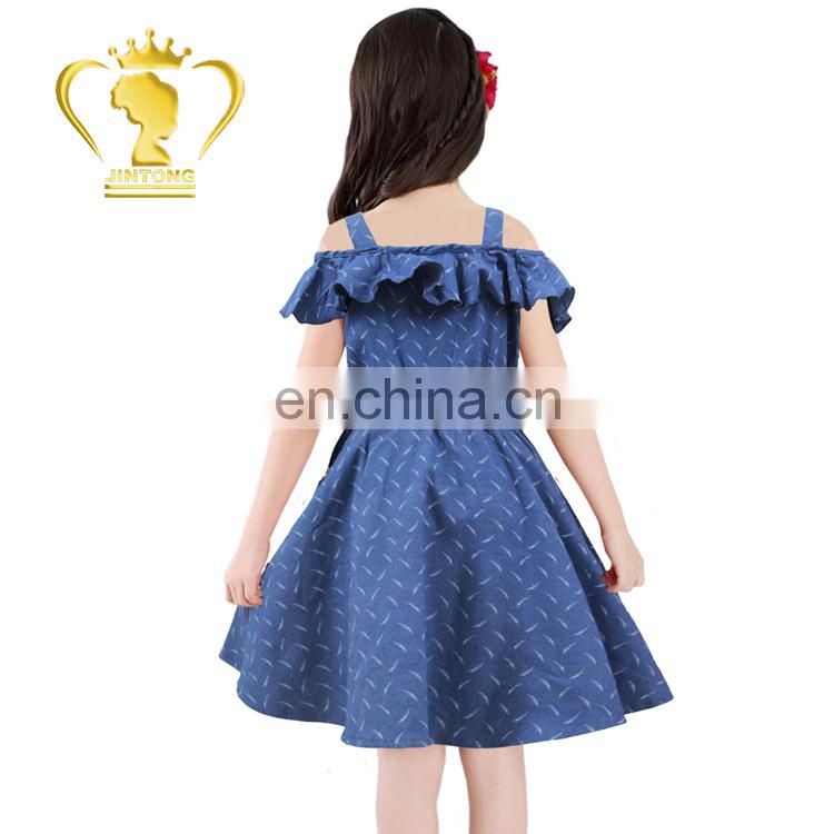 Hot selling imported kids dress clothes photo dresses