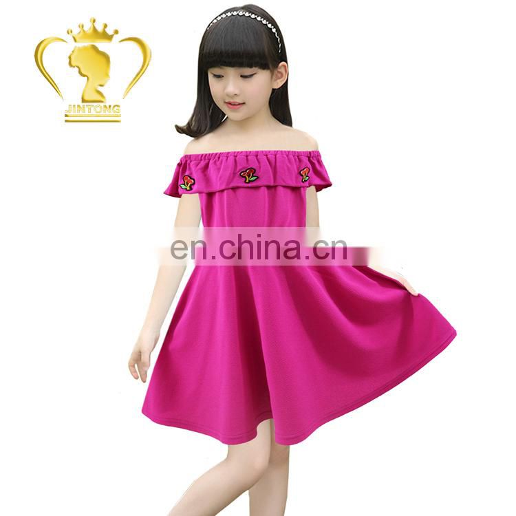 Factory direct supply hot selling princess girl kids dress 2017