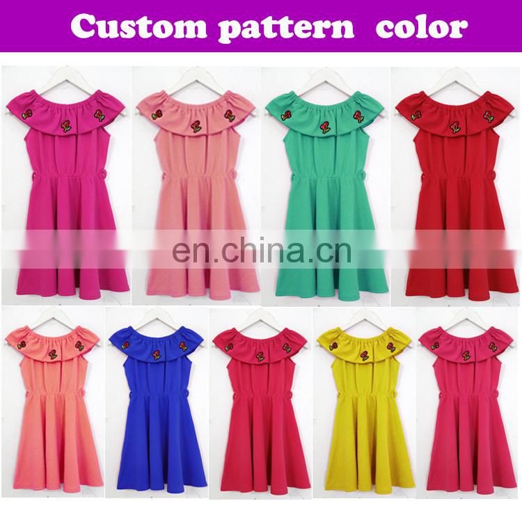 Factory direct supply hot selling princess girl kids dress 2017