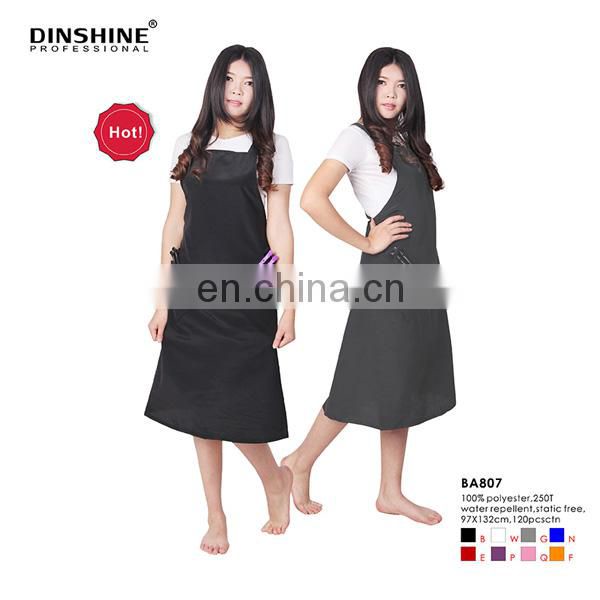 2017 good sell high quality durable fashion polyester salon tablier apron