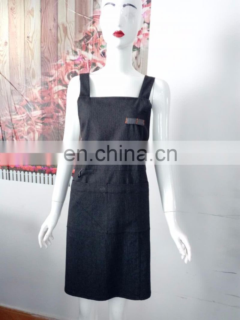 2017 Wholesale jeans apron for man durable