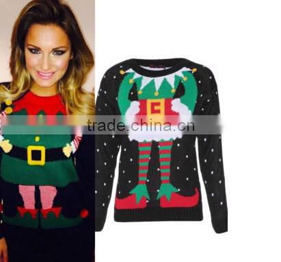 100% cotton christmas sweater jumper,cute pullover sweater,christmas jumper