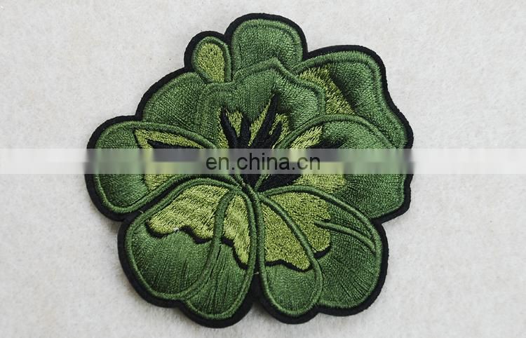 High quality embroidery lotus leaf patch