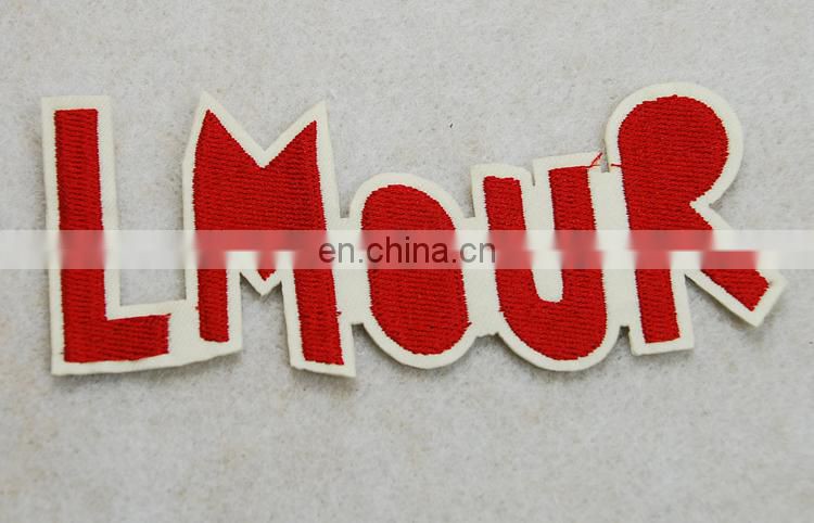 2017 the newest style embroidery letter patch