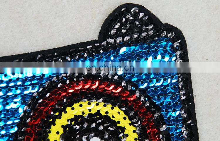 Blue color camera design sequin patches for blouses