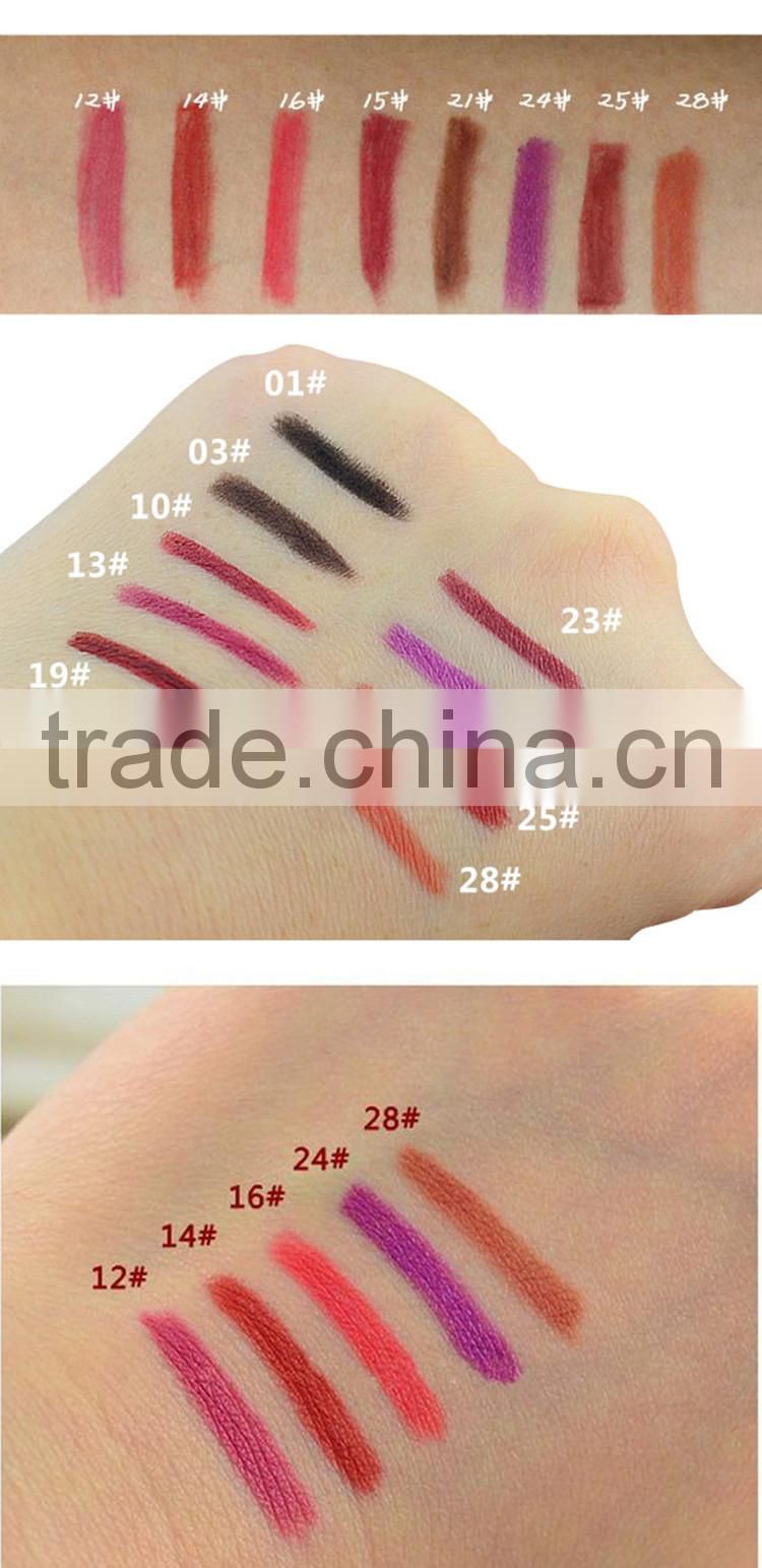 Private label 28 colors lipstick lip liner pencil