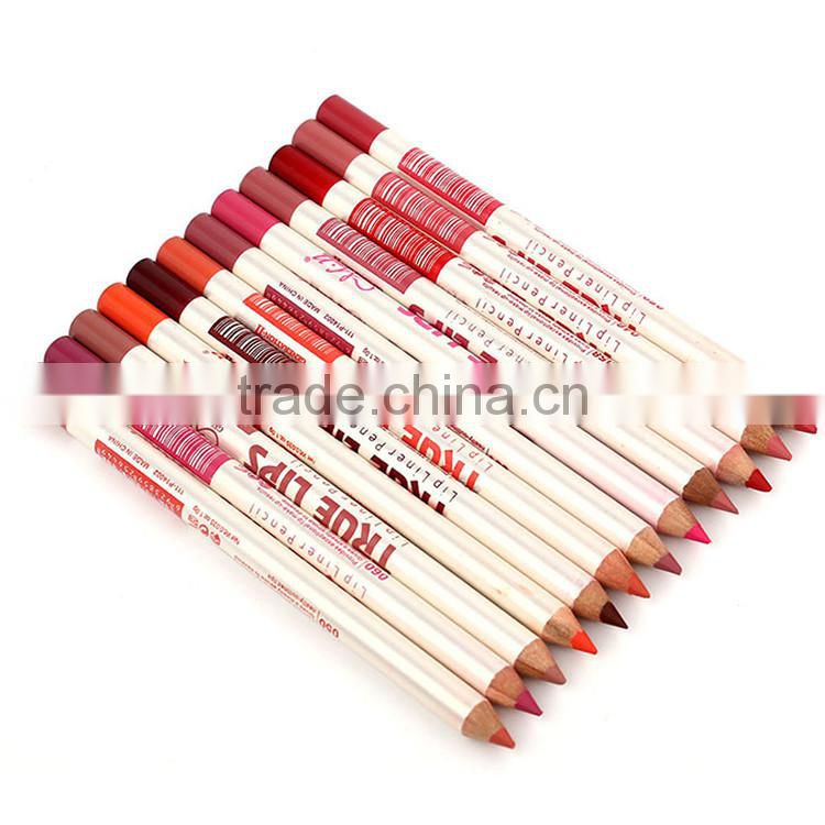 Waterproof 12 colors lip liner pencil set