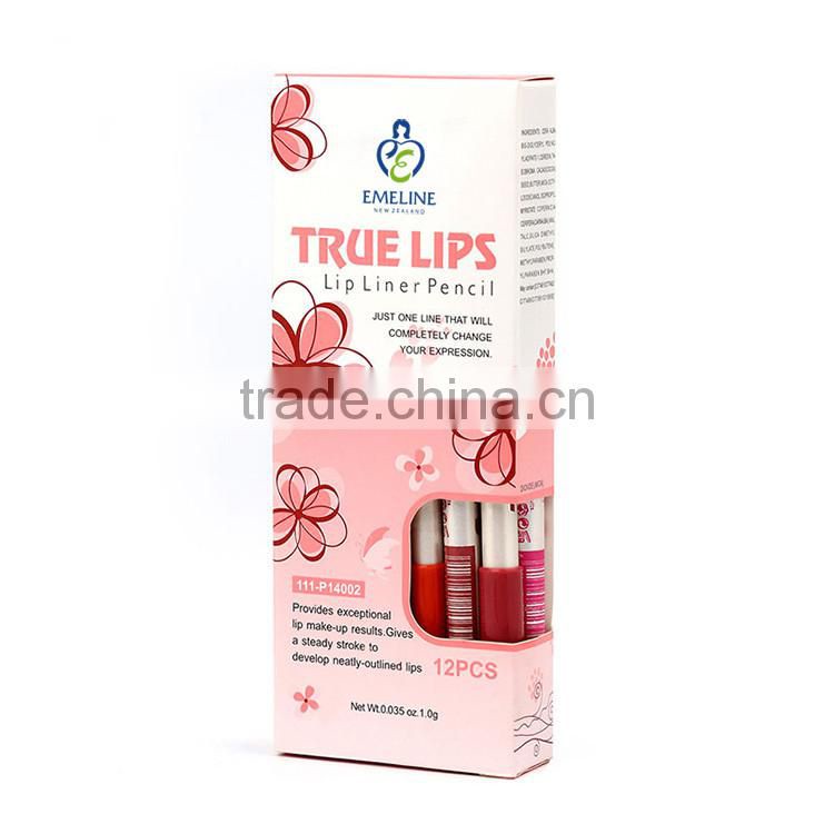 Waterproof 12 colors lip liner pencil set