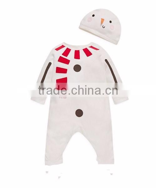 2016 China supplier bulk children clothes romper with hat kids wear romper clothes red deer christmas romper design