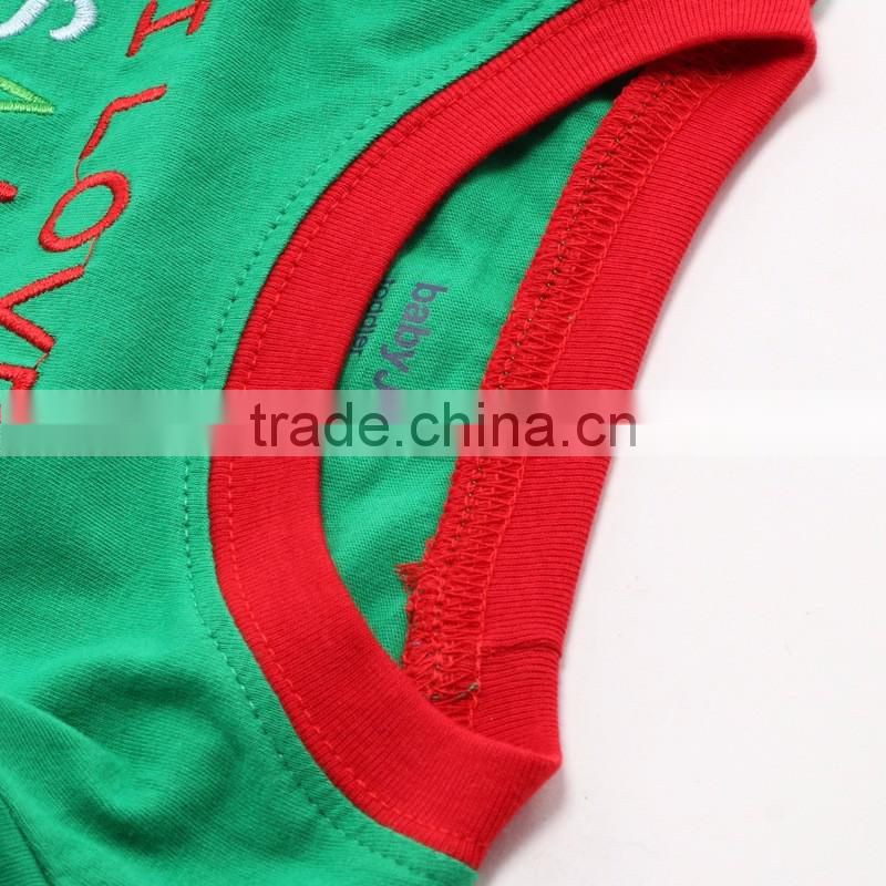 2017 New arrival kids wears christmas clothing santa claus pattern design kids christmas outfits