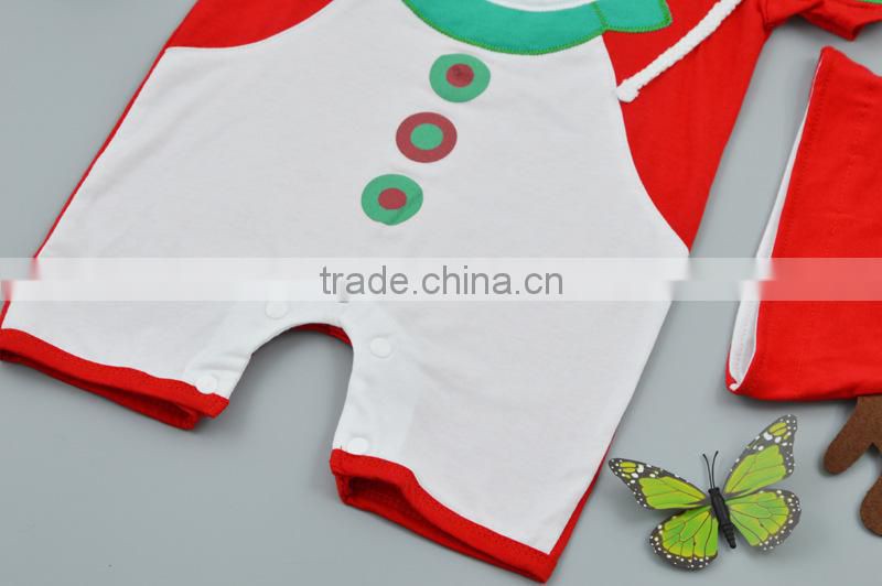 Custom children's boutique clothing christmas deer bedding outfit korean summer children boy clothing sets wth hat