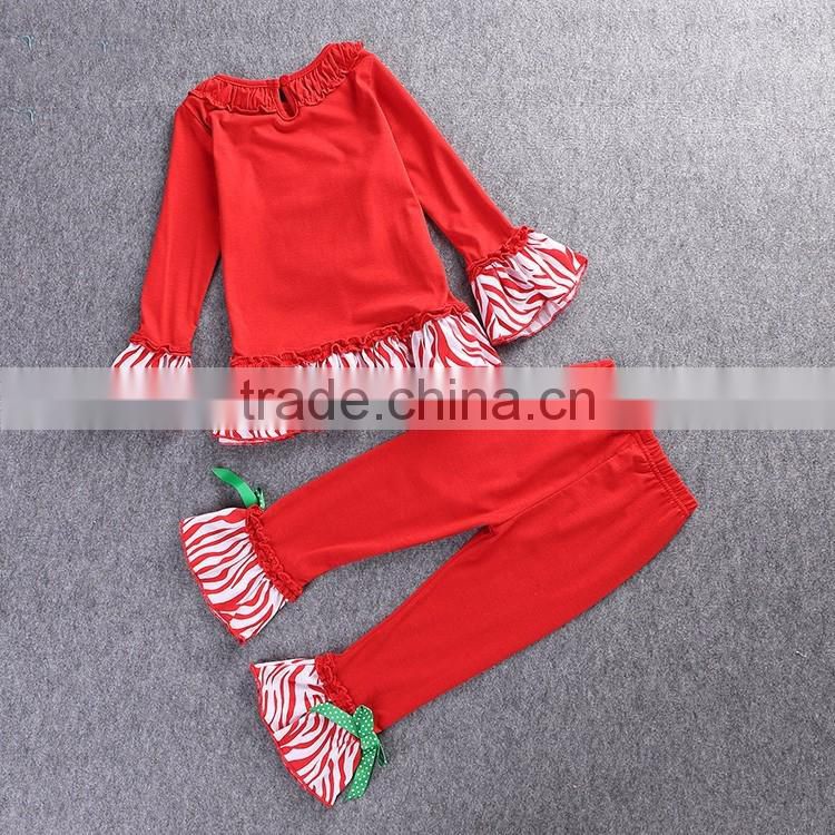 Bulk wholesale kids clothing red clothing set christmas baby bodysuit kids wear christmas design christmas pajamas family