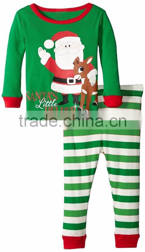 Best selling baby christmas clothes suit many kinds of boutique baby suit design fancy kids christmas deer cute design clothing
