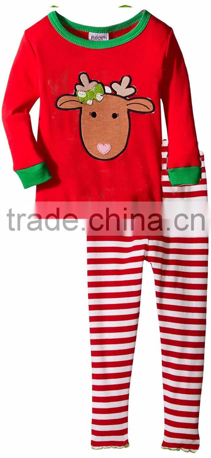 Best selling baby christmas clothes suit many kinds of boutique baby suit design fancy kids christmas deer cute design clothing