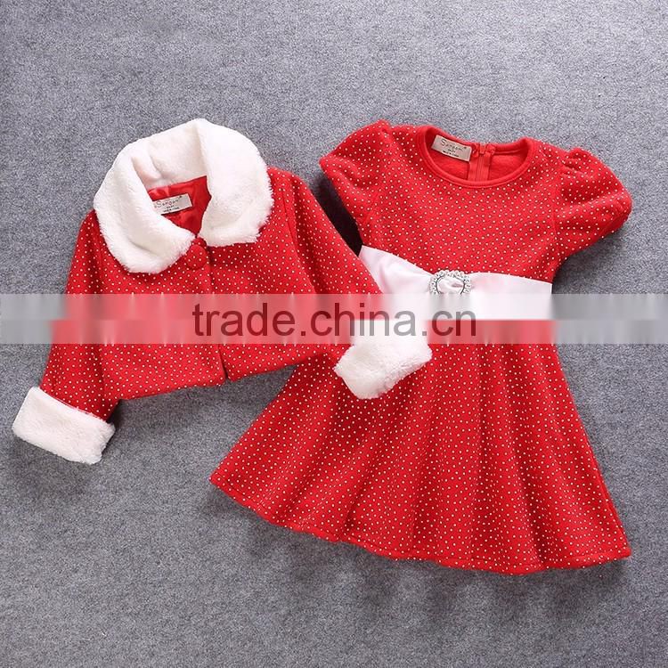 Wholesale baby girls dress photo modern girls dresses girls red coat and frocks design kids red polka dot christmas dress