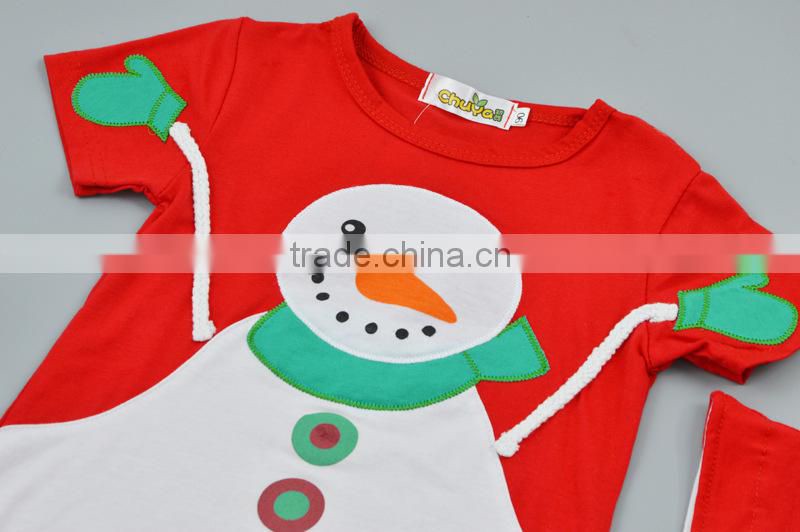 Custom children's boutique clothing christmas deer bedding outfit korean summer children boy clothing sets wth hat