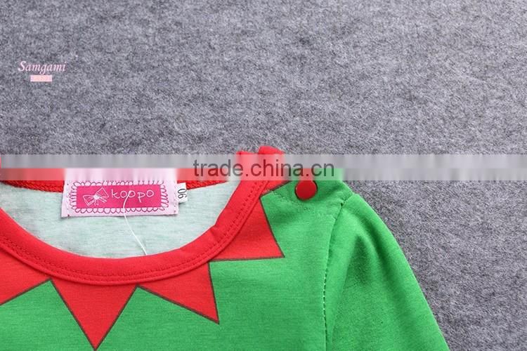 Wholesale baby stocks children clothes romper with hat kids wear christmas design kids stripe christmas romper