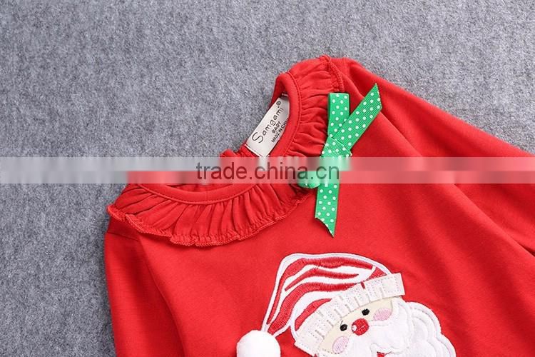Bulk wholesale kids clothing red clothing set christmas baby bodysuit kids wear christmas design christmas pajamas family