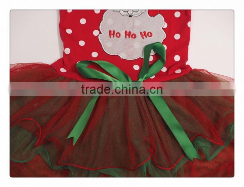 2016 Bulk sale children polka dot frocks dress kids wear christmas tutu dress clothes fancy christmas lights led