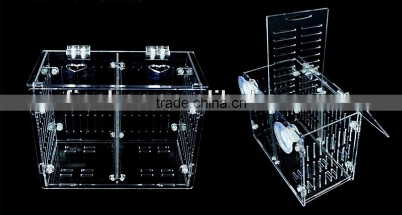 Acrylic Aquarium fish breeding trap, guppy breeder box