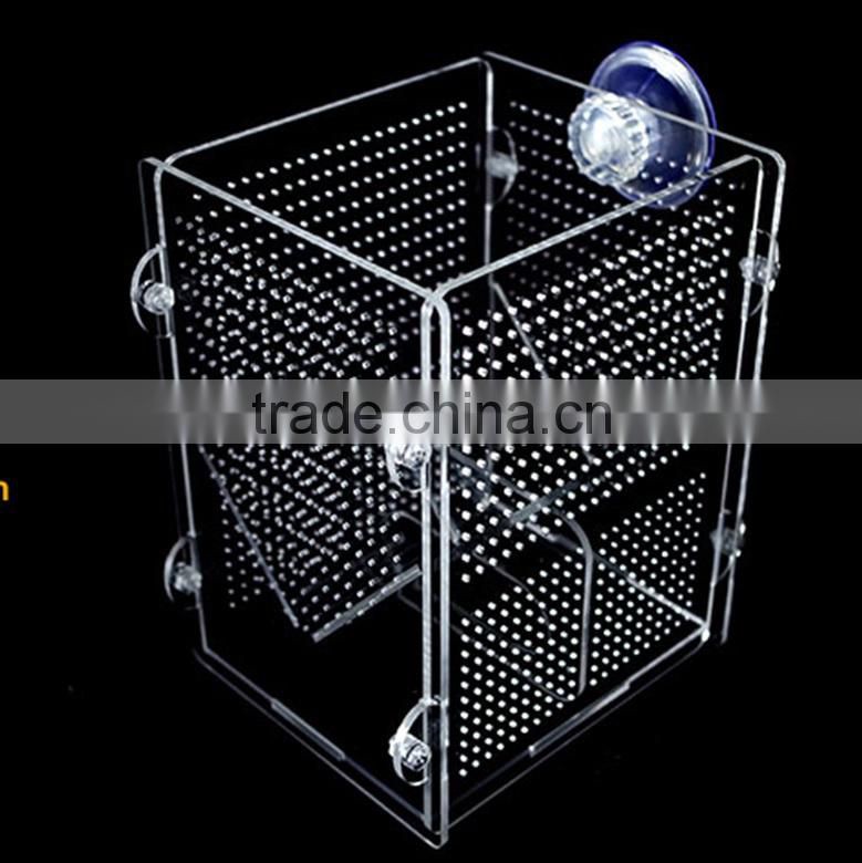 Acrylic Aquarium fish breeding trap, guppy breeder box