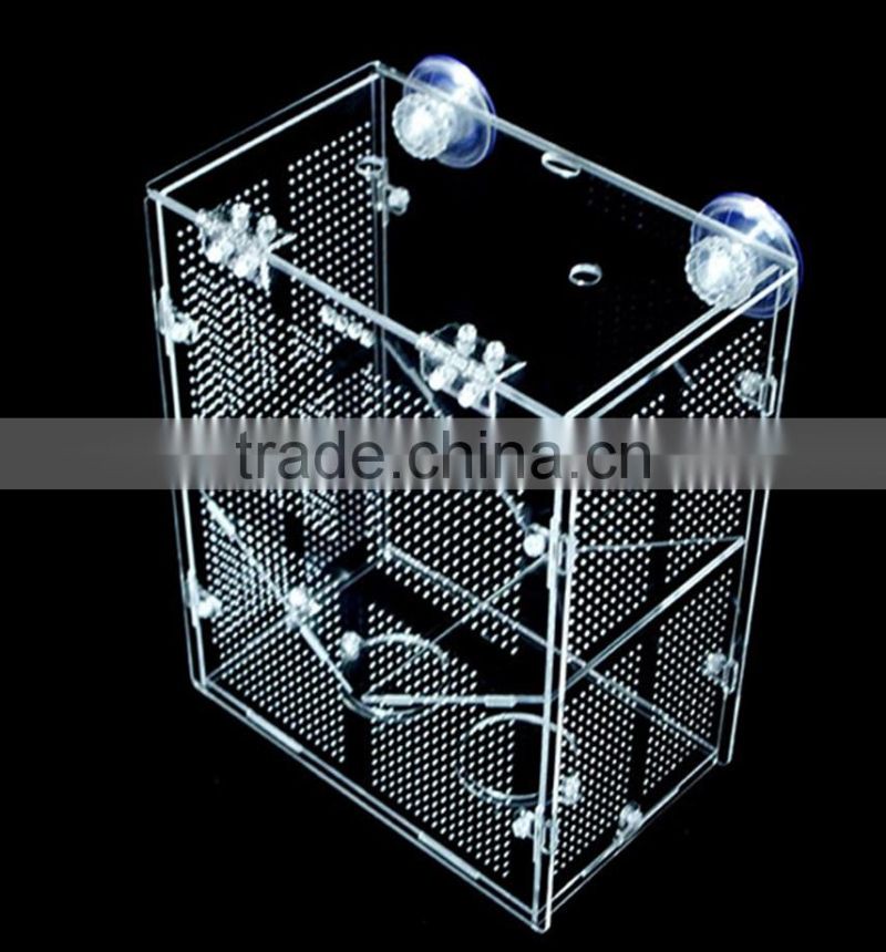 Acrylic Aquarium fish breeding trap, guppy breeder box