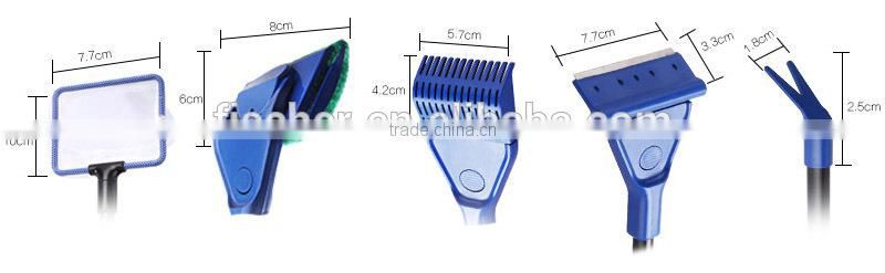 Aquarium plant fork/fish net/ gravel rake/aquarium algae caraper /aquarium tank cleaner with telescopic long-handled