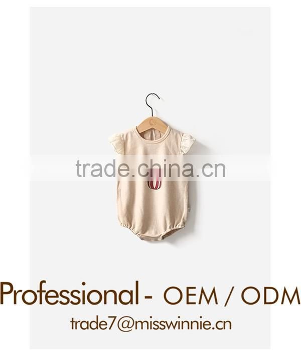 Animal printing eco friendly children clothing baby clothes romper