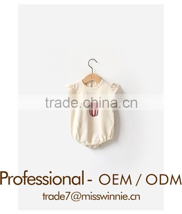 Animal printing eco friendly children clothing baby clothes romper