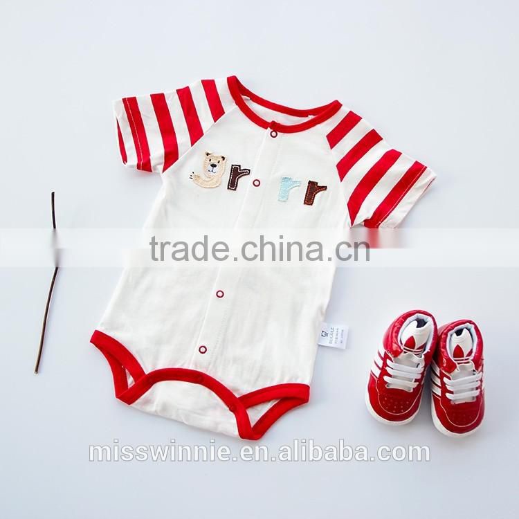 Wholesale Top Quality Newborn Baby Unisex Romper 100% Cotton Baby Clothes Short Sleeve Baby Rompers
