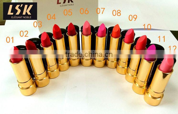 wholesale 12 colors long lasting high quality matte lipstick