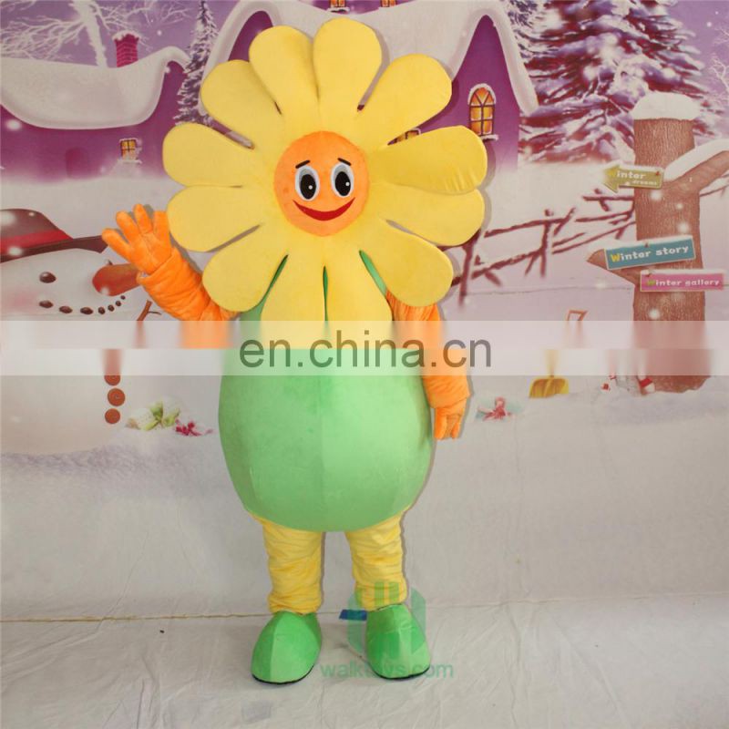 HI CE Cutomzied plush mascot costume with high quality,sunflower mascot costume for adult size