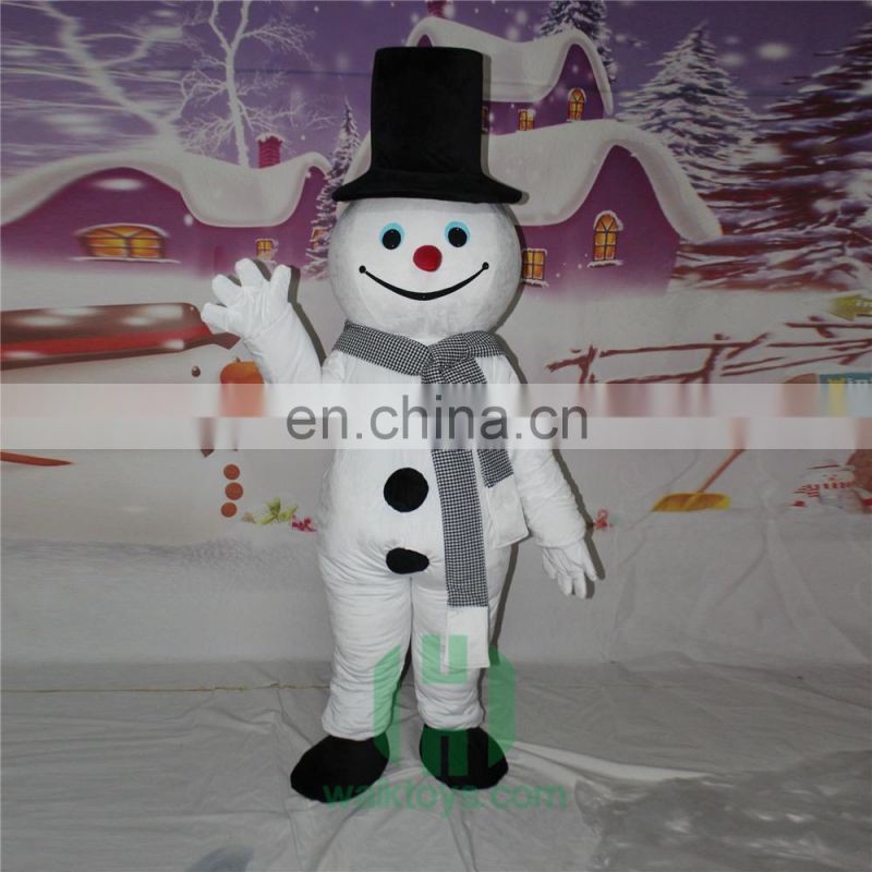 HI CE Christmas snowman mascot costume for adult size,customized mascot costume for hot sale