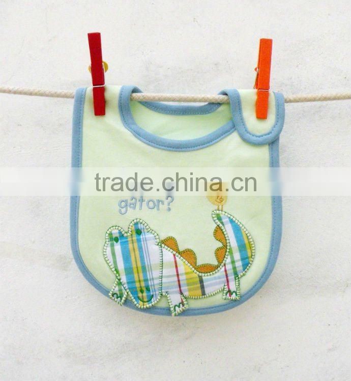 baby clothing cute emobroidered waterproof bibs for baby
