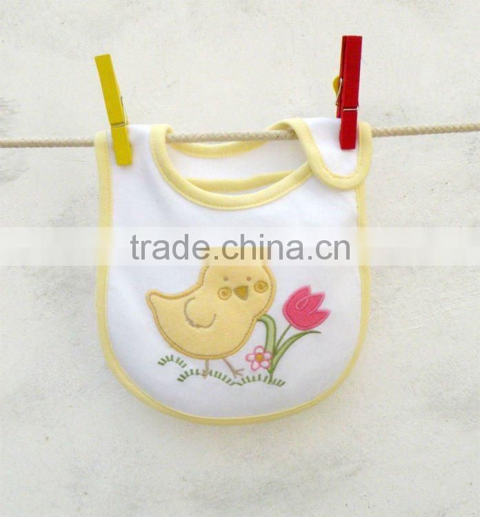 baby wear cute emobroidered waterproof baby bib