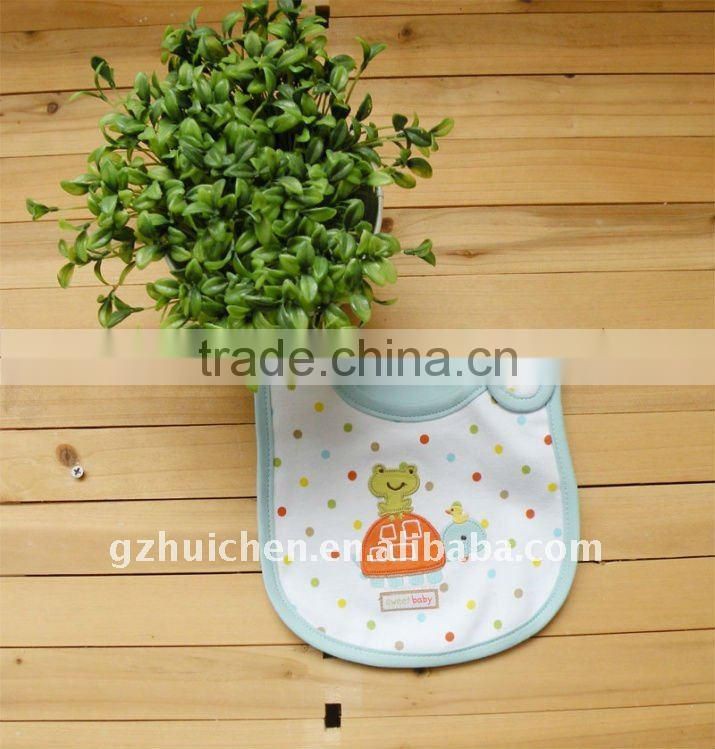 babies clothes cute emobroider waterproof bibs