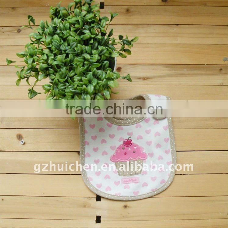 babies clothes cute emobroider waterproof bibs