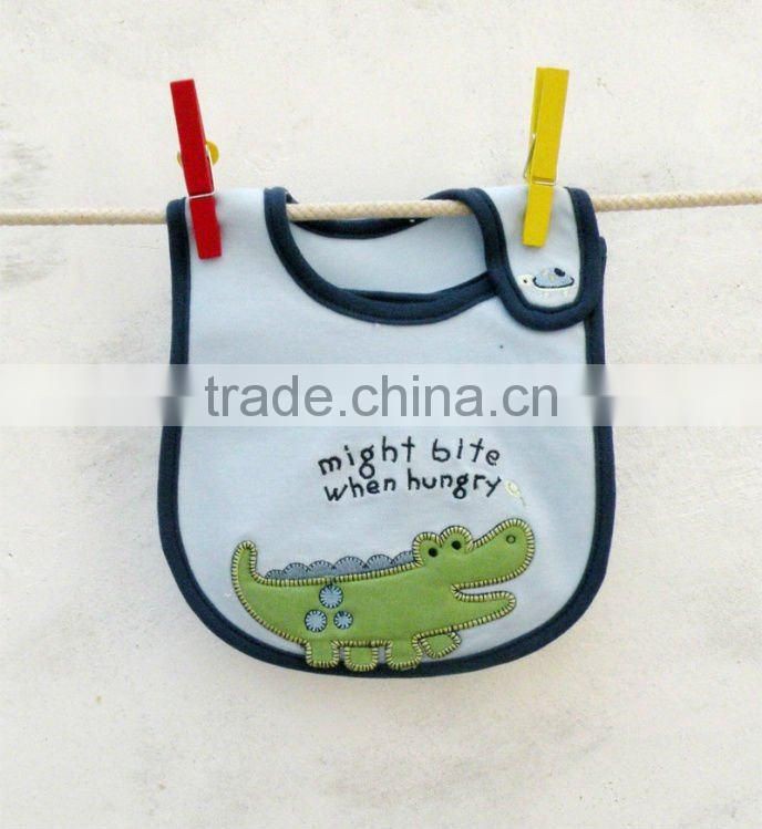 baby clothing cute emobroidered waterproof bibs for baby