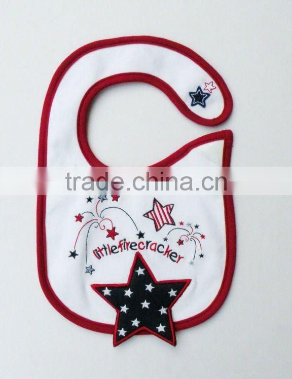 baby clothes cute emobroidered waterproof bibs for baby