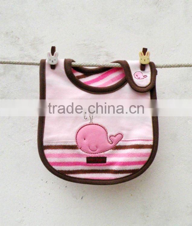 child clothing cute emobroidered waterproof baby bib