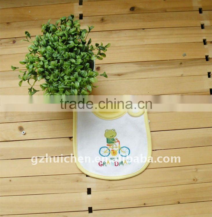 babies clothes cute emobroider waterproof bibs