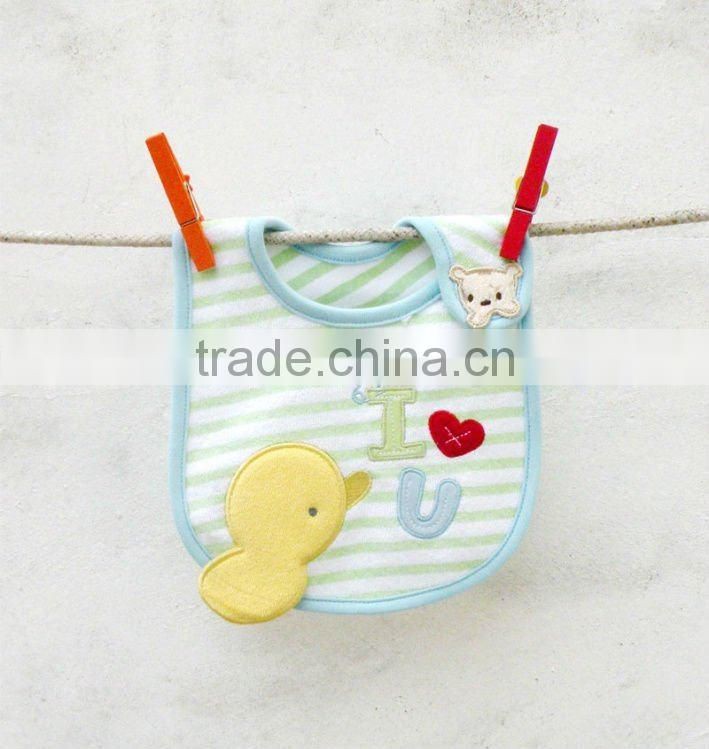 child clothes cute emobroidered waterproof baby bib