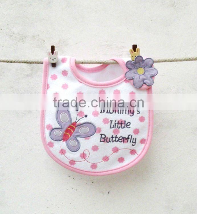 child clothing cute emobroidered waterproof baby bib