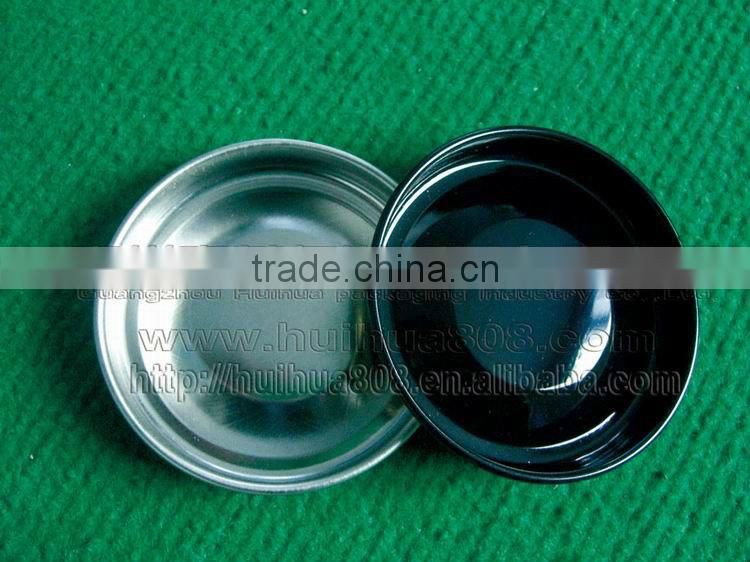 Black color tinplate lid for paper tube