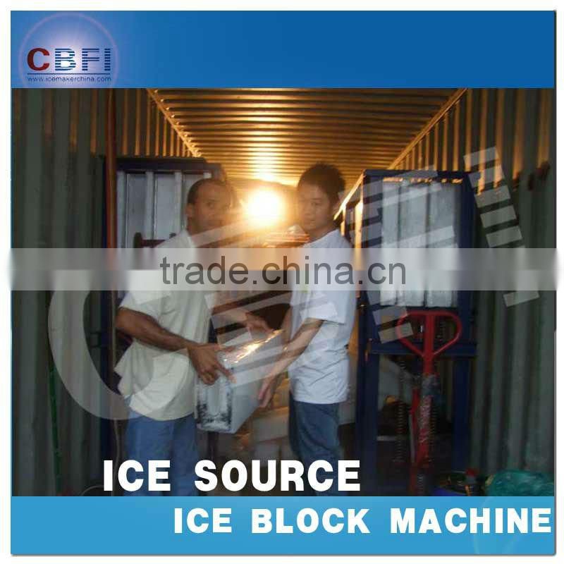 Direct evaporator ice block machine automatically