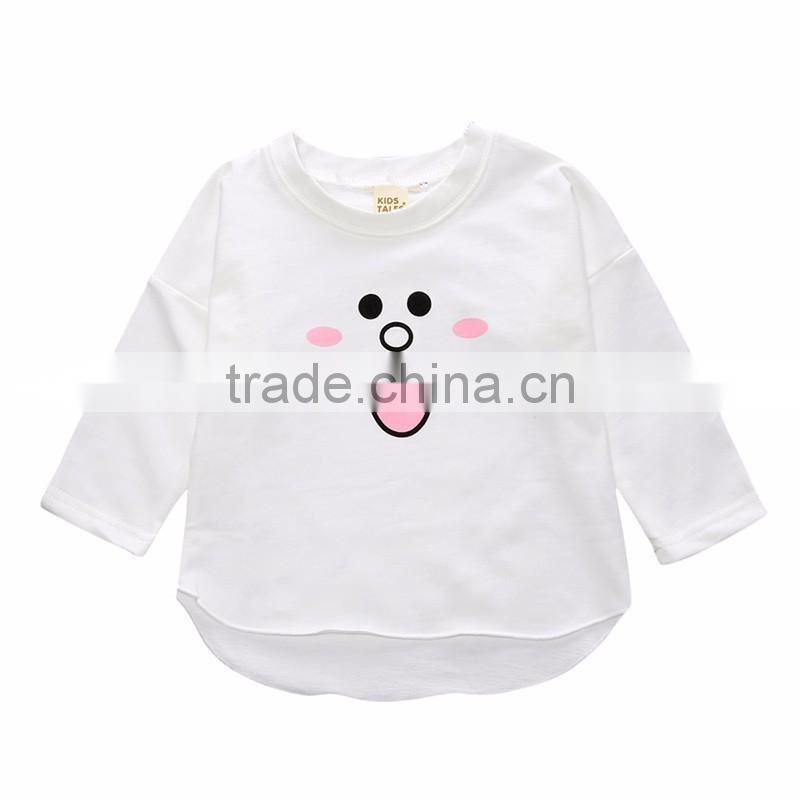 Wholesale Children's Clothing with Long Sleeves Colorful Cartoon Patten Children Design Cotton T-shirts