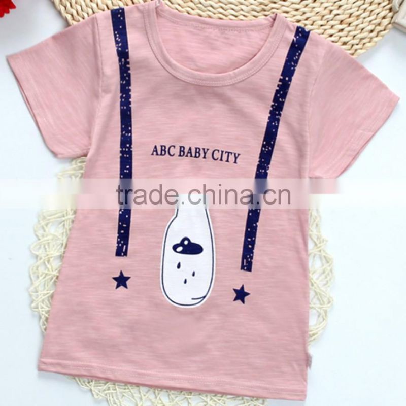 Summer Children Clothing Girls Cartoon Short Sleeve Tops Tee ABC Baby Printing Kid Cotton T-shirt