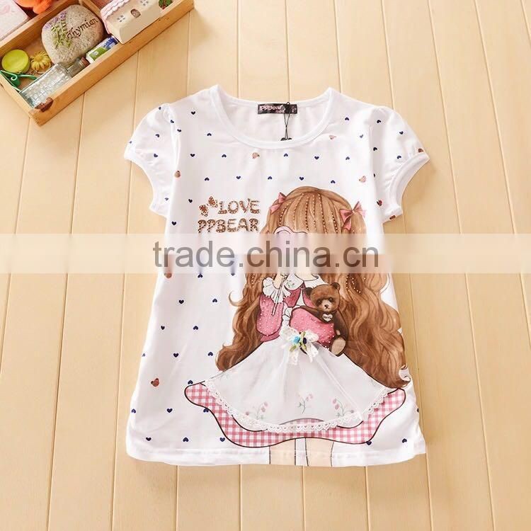 Hottest Girl Custom Summer Cotton Clothing Sweet Children T Shirt