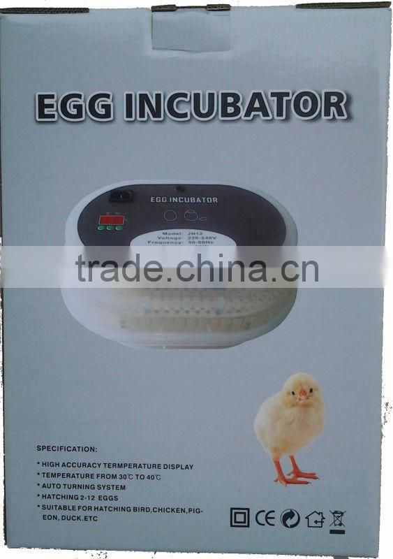 JANOEL new Mini Automatic Chicken Egg Incubator JANOEL12 with CE Certificate