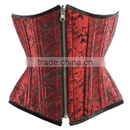 The newest women's hot sex underwear double steel boned corset underbust waist training corset